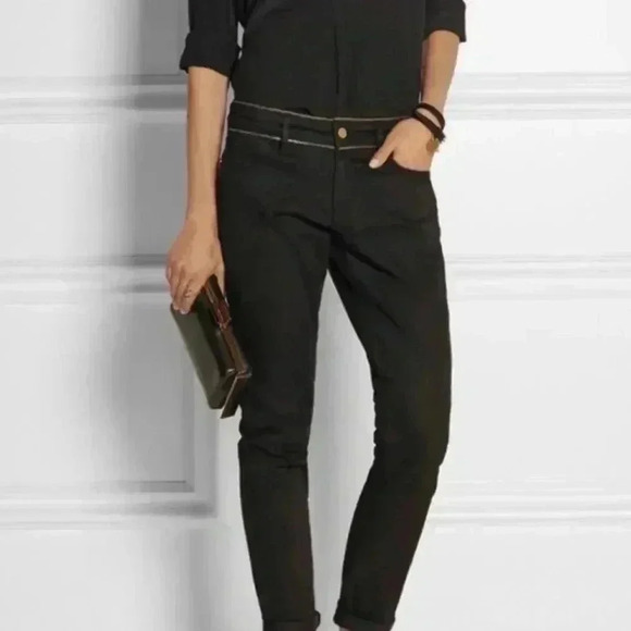 Frame Denim Le Garcon Black
Zipper Trim Jeans - Picture 1 of 5
